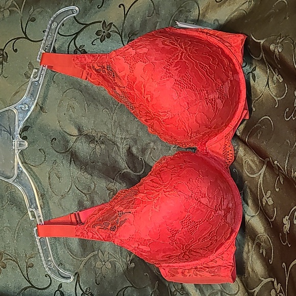🧡 NWT Auden The Sublime push-up plunge underwire bra, red - Picture 3 of 8
